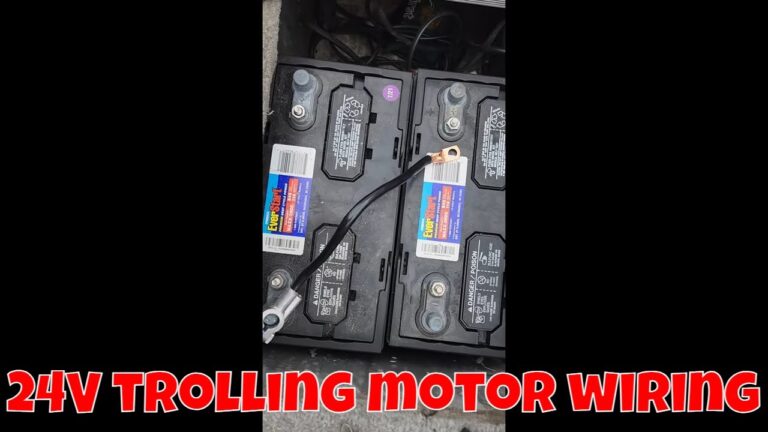24V trolling motor battery wiring with two 12V batteries in series