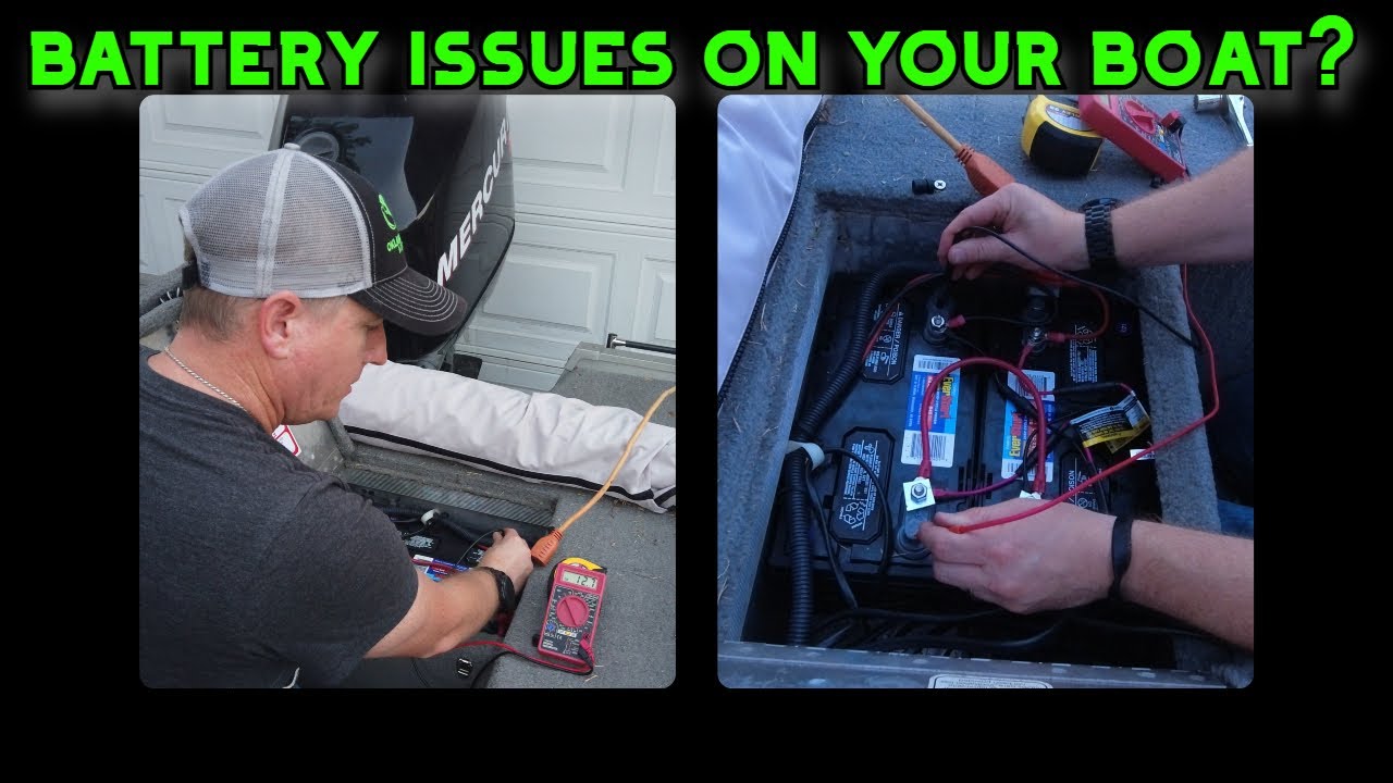 Marine batteries and wiring for a 24V trolling motor system