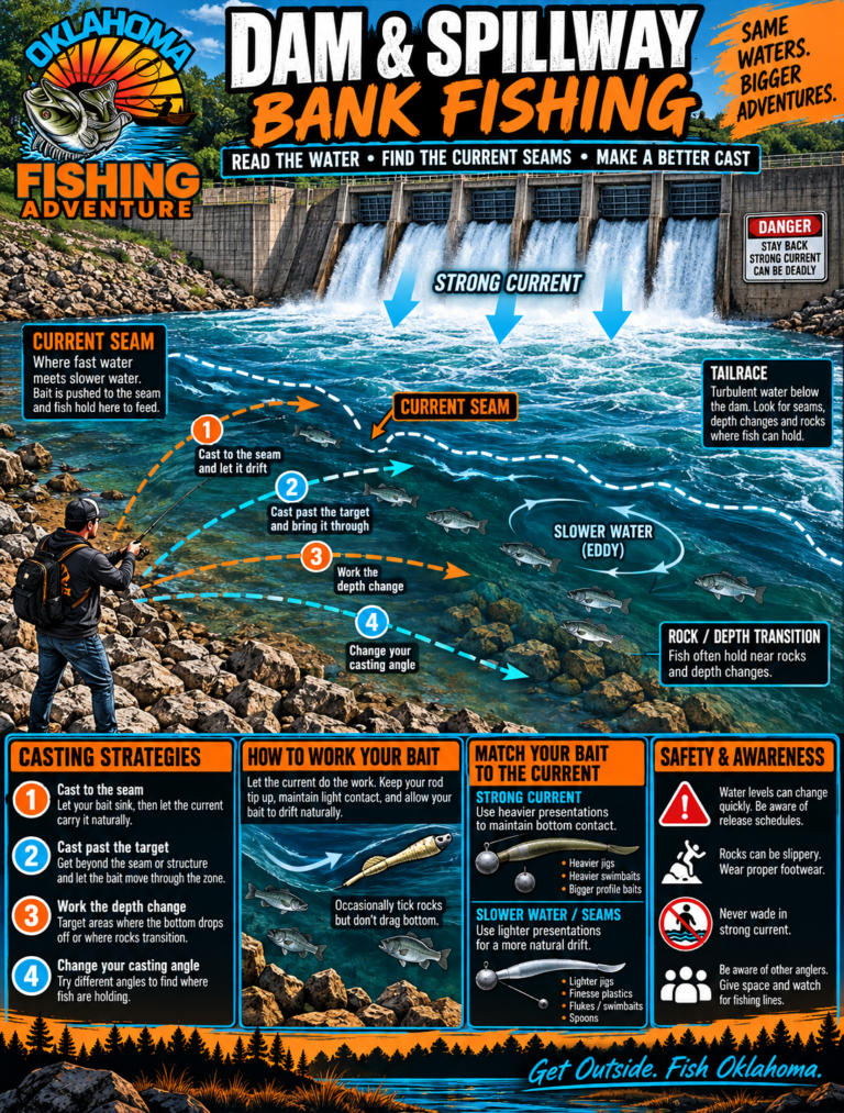 Best Bank Fishing Near Tulsa: How to Find Productive Shoreline Water