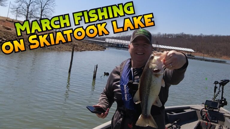 Early spring fishing on Skiatook Lake in Oklahoma
